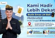 Hadir Lebih Dekat, Butik Emas Logam Mulia Bali Pindah Lokasi