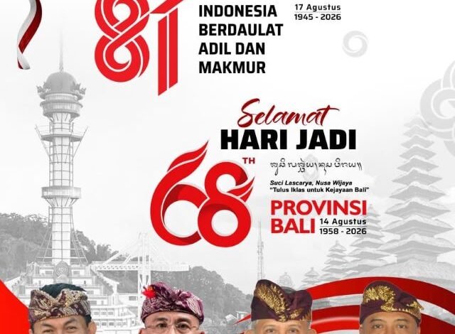DPRD Bali Sampaikan Ucapan Hari Jadi ke-68 Provinsi Bali dan HUT RI ke-81